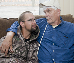 Alanowski helps care for his father, John, who has brain cancer