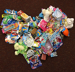 First-graders in Melissa Austin’s class donated poke prizes to give to patients at Helen DeVos Children’s Hospital