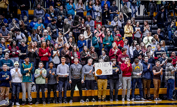 A full house turned out for the regional tournament, complete with player fans