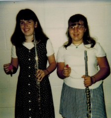 Elizabeth Wisniewski, right, and best friend Kelly Hill, middle school flautists extraordinaire