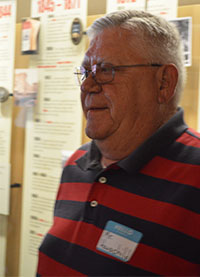 O.D. Hauschild helps lead the museum field trip