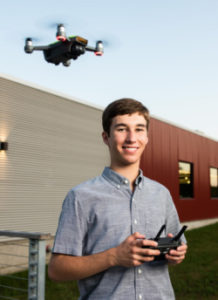 Evan works extensively with drone technology