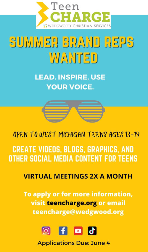 Teen CHARGE is recruiting members for the summer to help raise awareness of social issues through social media